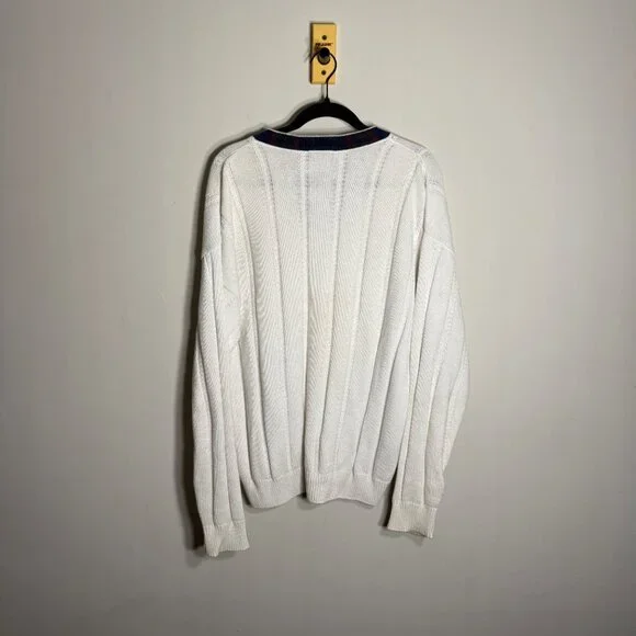 Vintage Chaps Ralph Lauren Cable Knit V-Neck Sweater - Picture 4 of 4